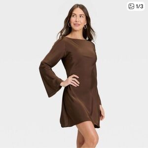 a new day Chocolate Long Sleeve Dress